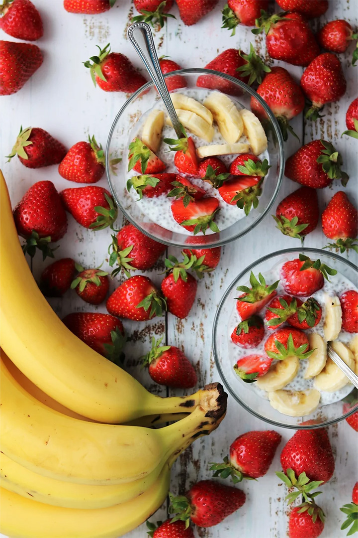 chia puding kefir banane